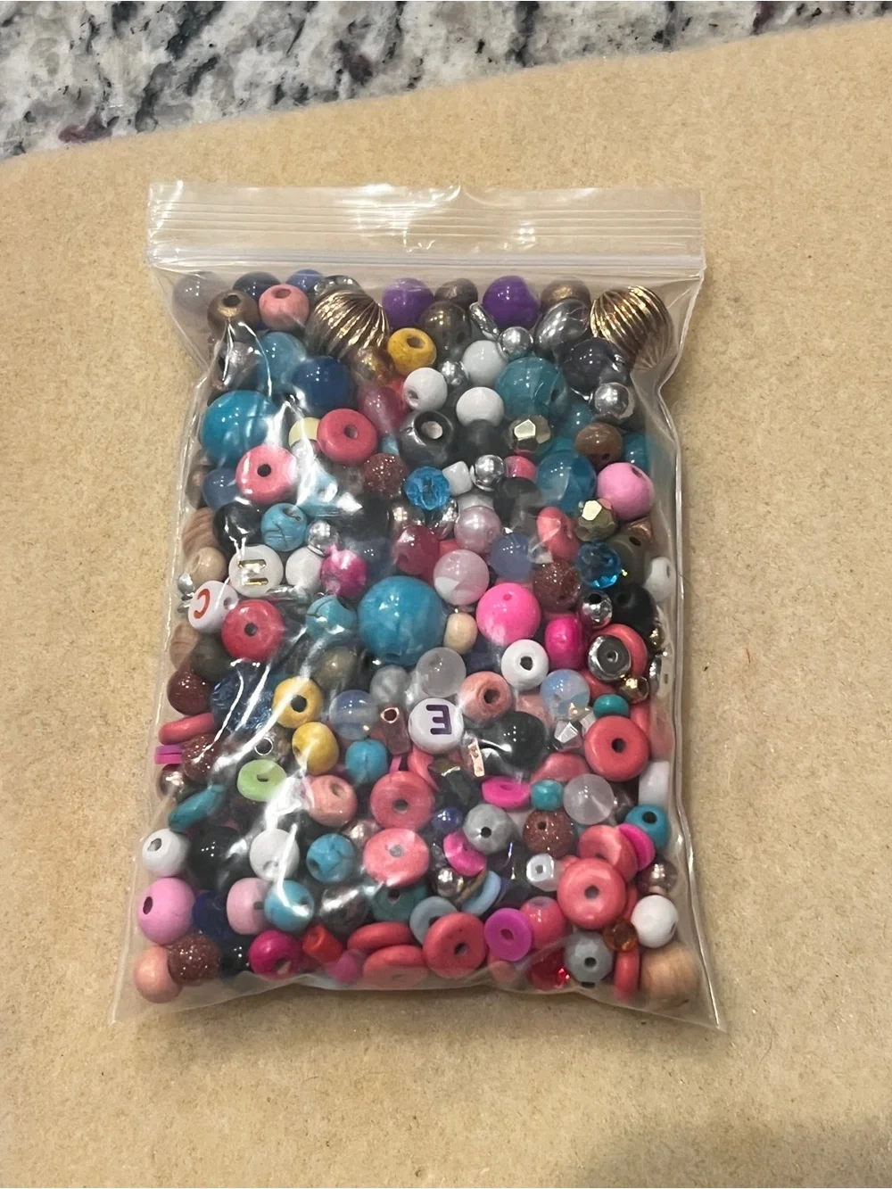 Mixed Assorted Craft Beads - Colorful Bag